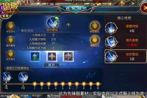 魔域人物技能升级