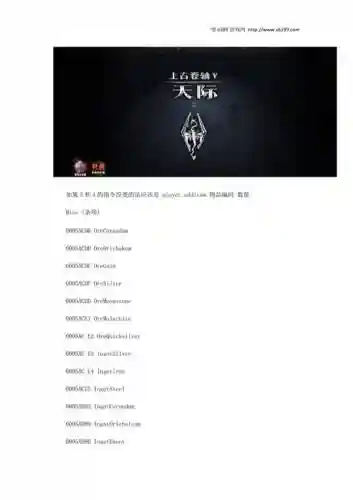 上古卷轴天际最强装备代码插图