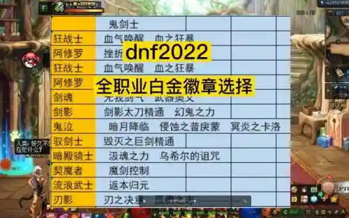 狂战士的白金徽章要选什么技能