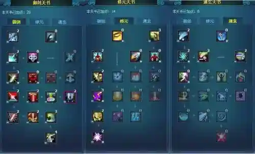 手游诛仙青云pk技能分布插图
