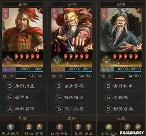三国志战略黄忠阵容搭配