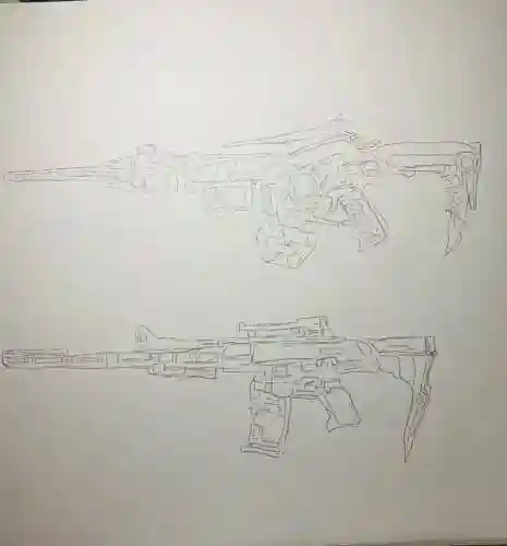手绘穿越火线武器