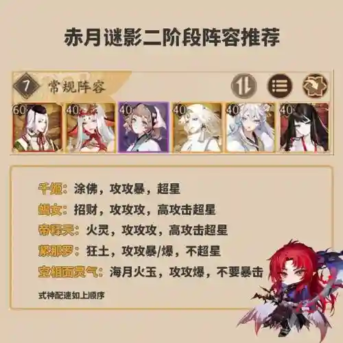 阴阳师赤月之谜阵容搭配，阴阳师赤月之谜阵容搭配推荐
