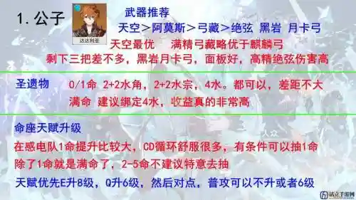前期公子阵容搭配最新，公子前期配队插图